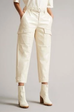 Ted Baker Vinala Ivory Cream Barrel Leg Vinyl Trousers 11 Ted Baker Vinala Ivory Cream Barrel Leg Vinyl Trousers -tedbaker Shop Online unnamed file 3322
