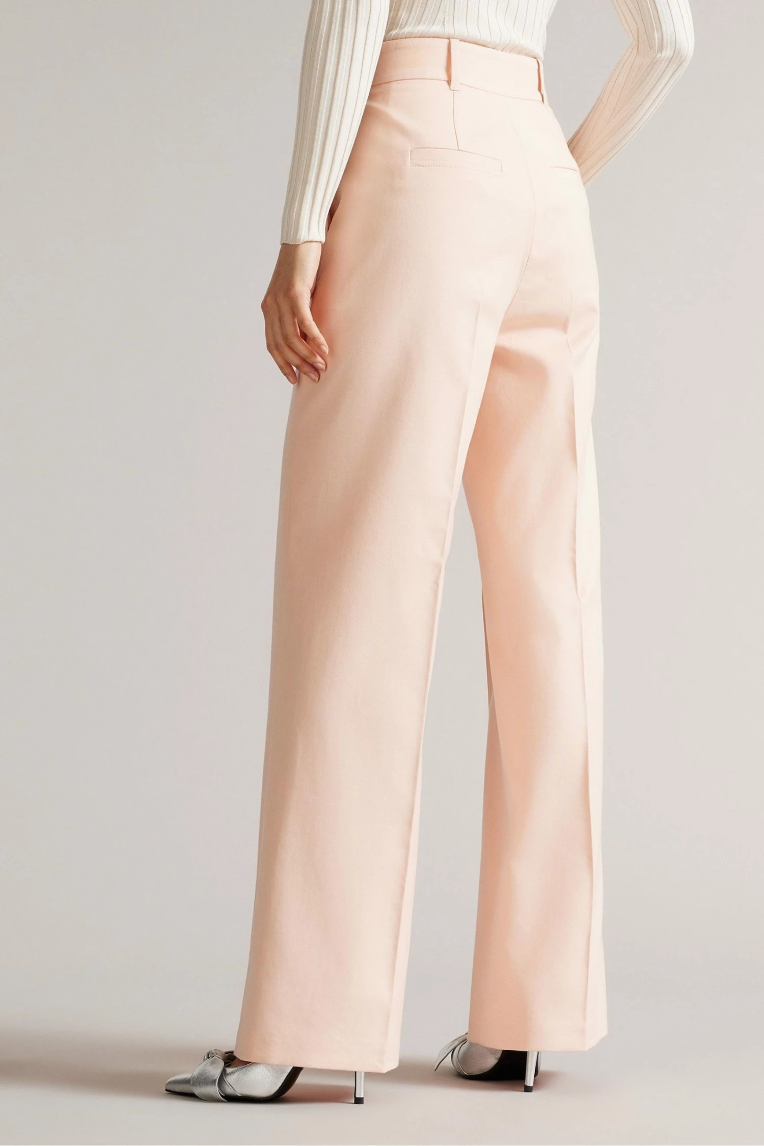 Ted Baker Pink Kaisat High Waisted Flood Length Wide Leg Trousers 5 Ted Baker Pink Kaisat High Waisted Flood Length Wide Leg Trousers - Image 3