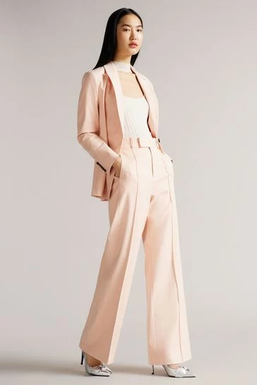 Ted Baker Pink Kaisat High Waisted Flood Length Wide Leg Trousers 8 Ted Baker Pink Kaisat High Waisted Flood Length Wide Leg Trousers - Image 6