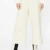 Ted Baker Elmah White Cropped Soft Flare Trousers