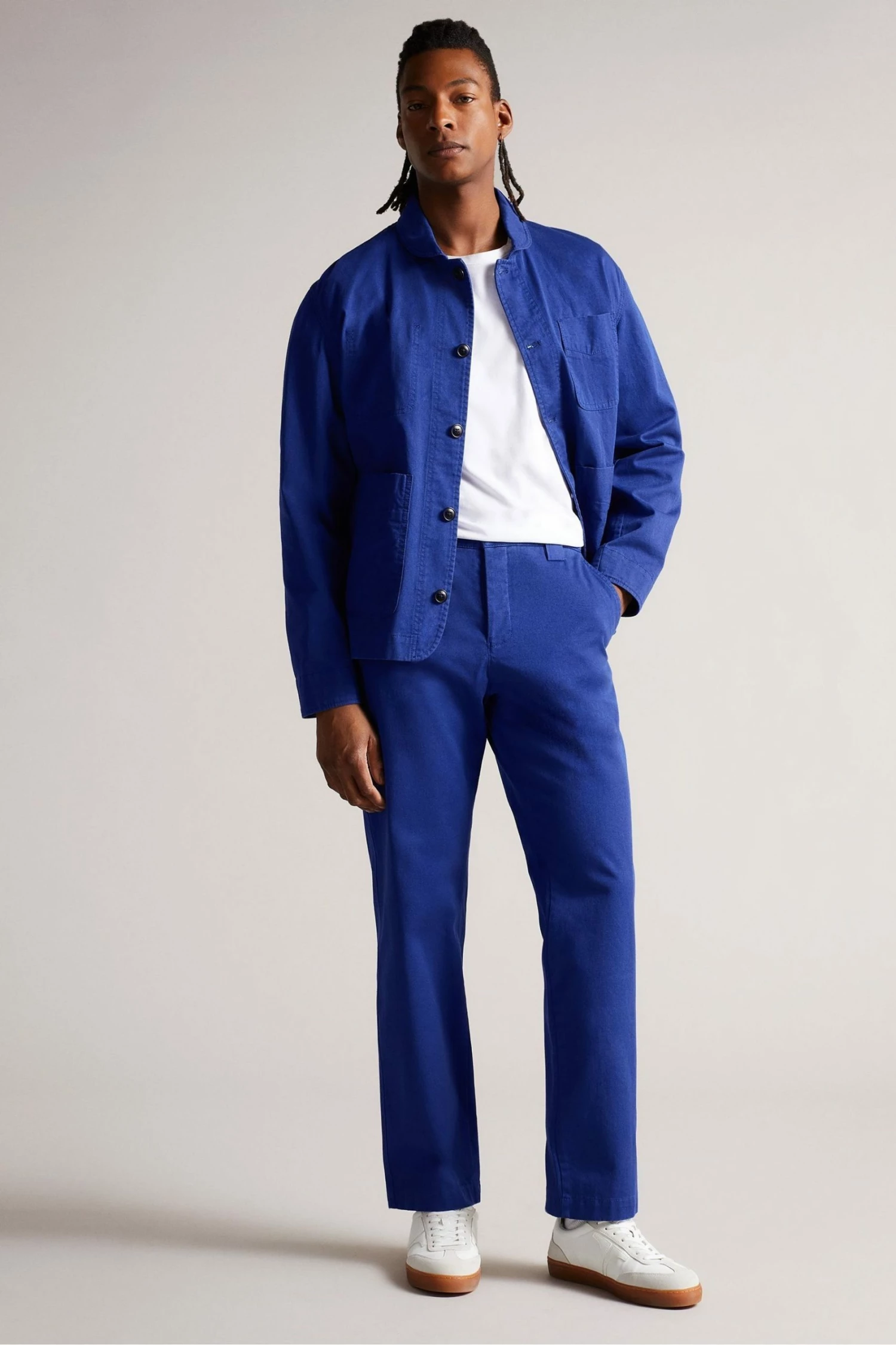 Ted Baker Gerlan Blue Leyden Fit Textured Trousers 5 Ted Baker Gerlan Blue Leyden Fit Textured Trousers - Image 3