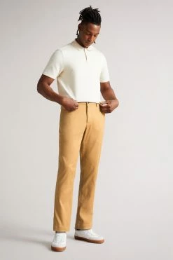 Ted Baker Brown Boxwel Camburn Fit Textured Trousers