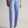 Ted Baker Madron Blue Darnley Fit Cotton Trousers