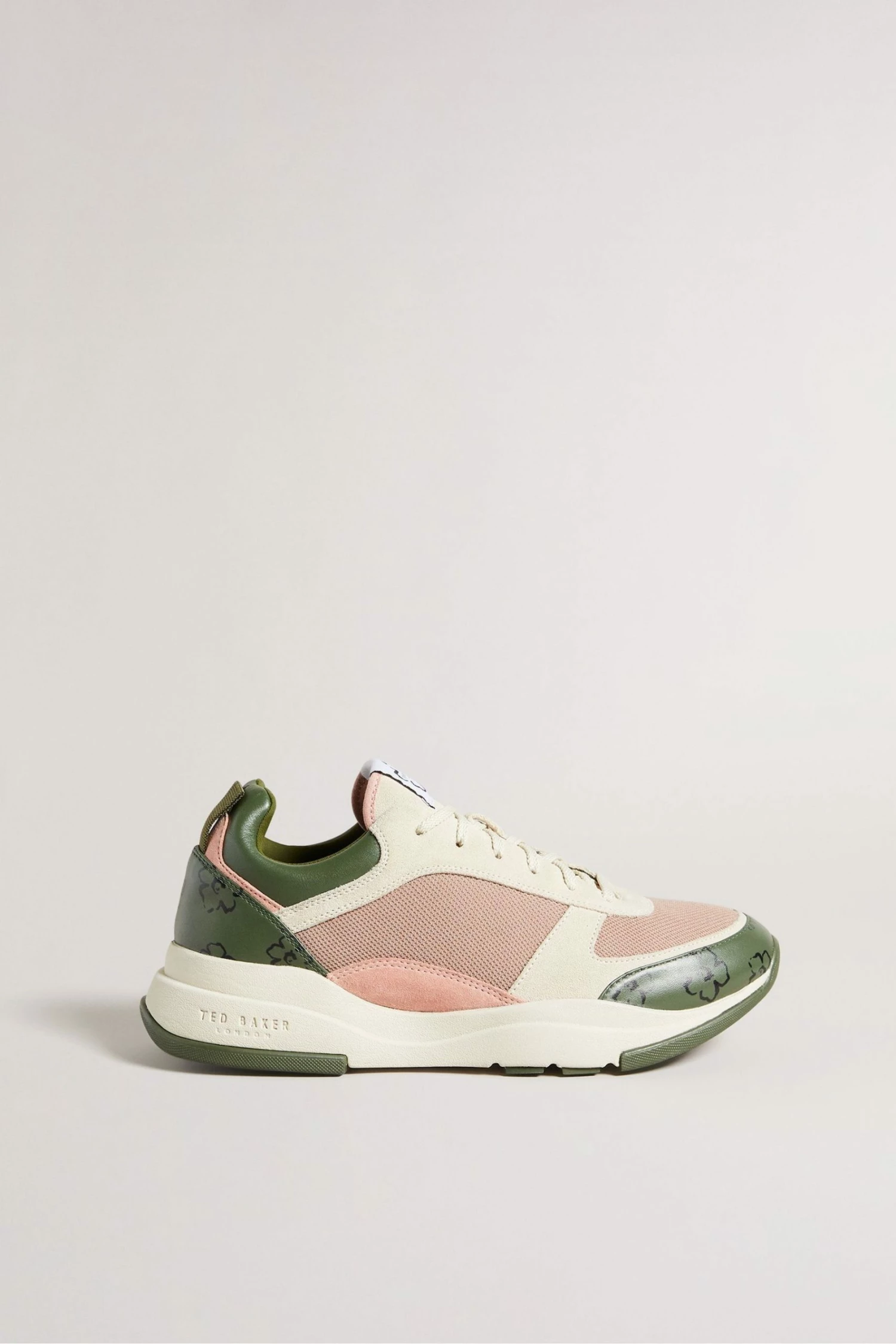 Ted Baker Khaki Green Tabbiy Magnolia Flower Chunky Trainers 3 Ted Baker Khaki Green Tabbiy Magnolia Flower Chunky Trainers