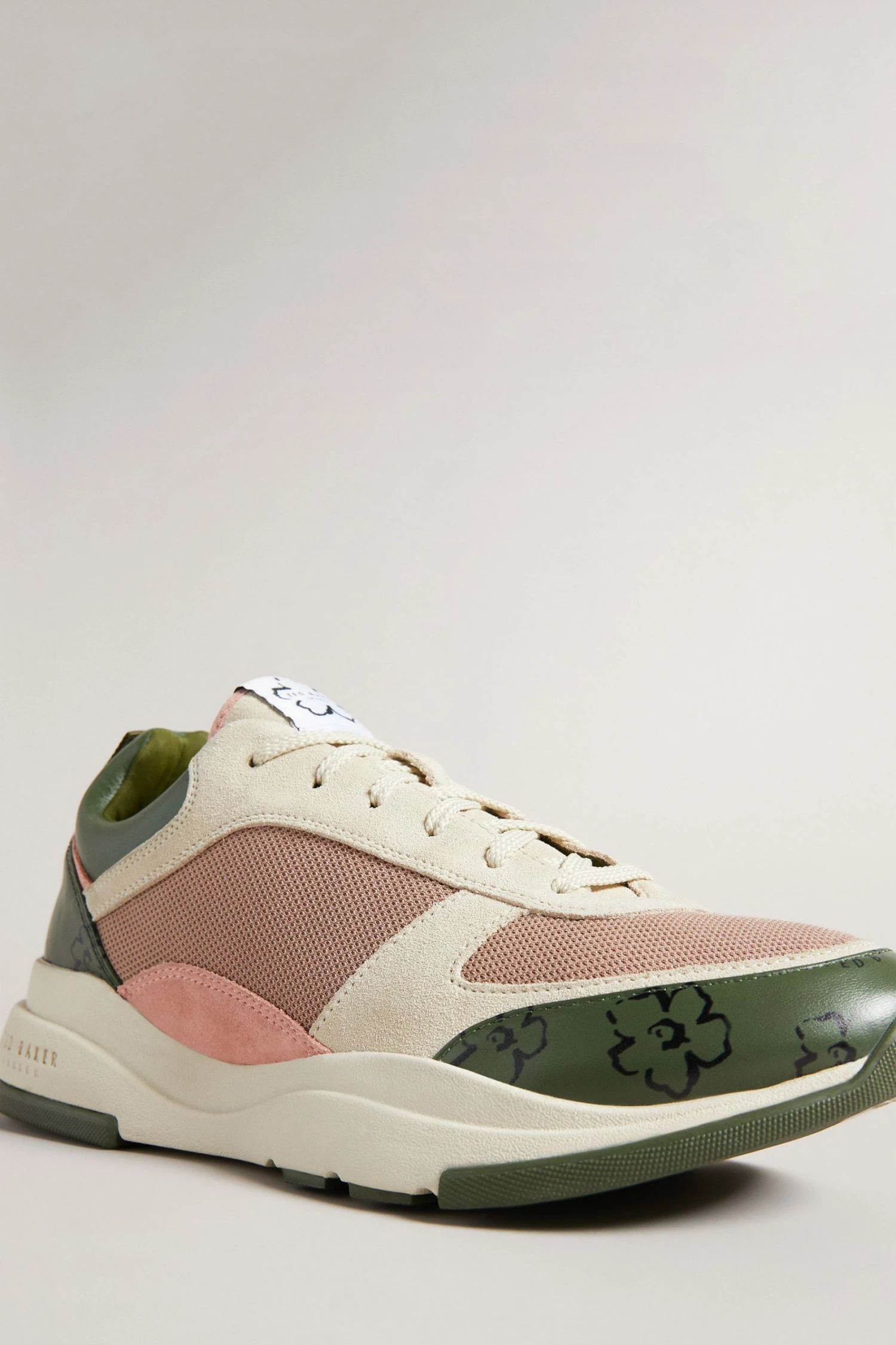 Ted Baker Khaki Green Tabbiy Magnolia Flower Chunky Trainers 4 Ted Baker Khaki Green Tabbiy Magnolia Flower Chunky Trainers - Image 2