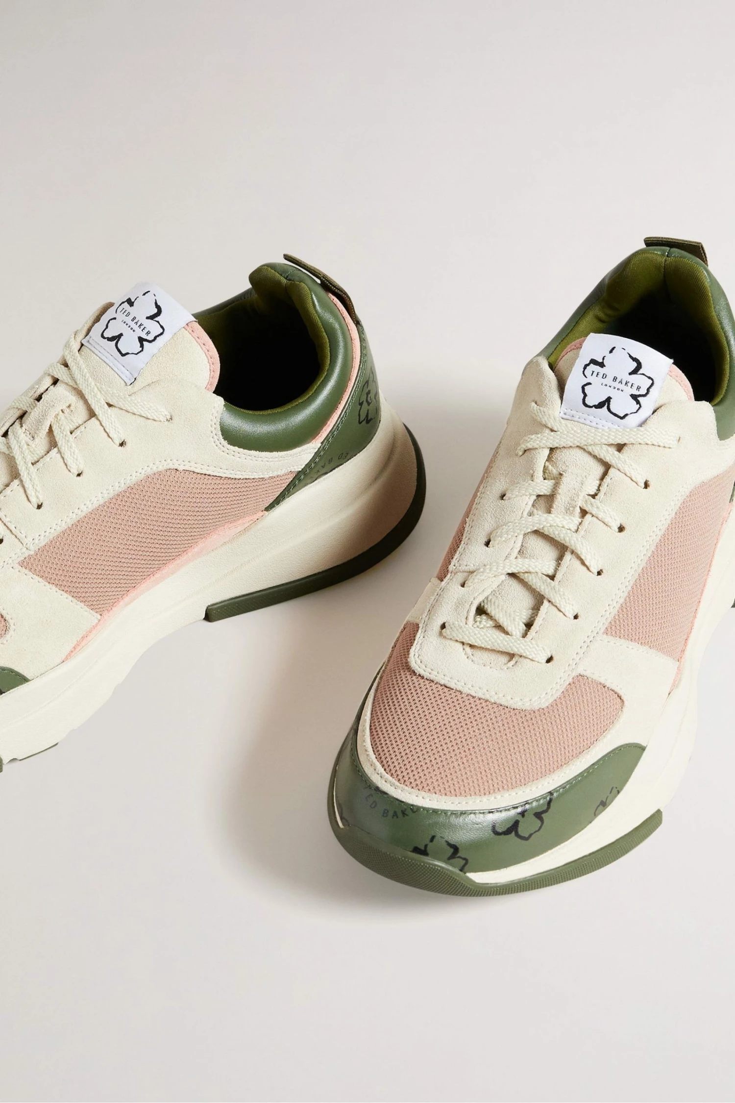 Ted Baker Khaki Green Tabbiy Magnolia Flower Chunky Trainers 5 Ted Baker Khaki Green Tabbiy Magnolia Flower Chunky Trainers - Image 3