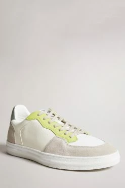 Ted Baker Lime Green Brent Retro Cupsole Leather Sneakers -tedbaker Shop Online unnamed file 3450