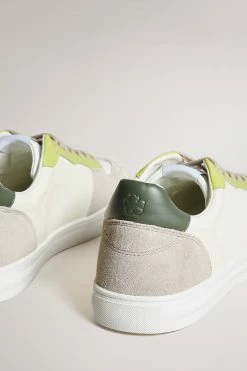Ted Baker Lime Green Brent Retro Cupsole Leather Sneakers -tedbaker Shop Online unnamed file 3451