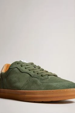 Ted Baker Barkerr Khaki Green Cupsole Suede Sneakers -tedbaker Shop Online unnamed file 3475