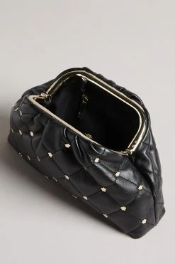 Ted Baker Black Quilted Studded Clutch Bag -tedbaker Shop Online unnamed file 348
