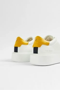 Ted Baker Yellow Yinka Leather Platform Trainers -tedbaker Shop Online unnamed file 3480