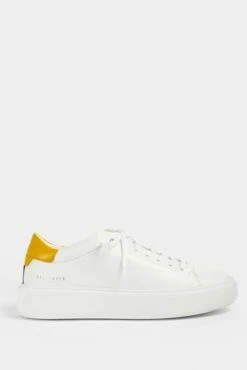 Ted Baker Yellow Yinka Leather Platform Trainers -tedbaker Shop Online unnamed file 3482