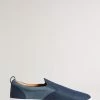 Ted Baker Simmon Navy Blue Nubuck Casual Elastic Sneakers
