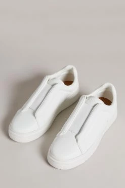 Ted Baker Ezraa White Elasticated Cupsole Sneakers -tedbaker Shop Online unnamed file 3494