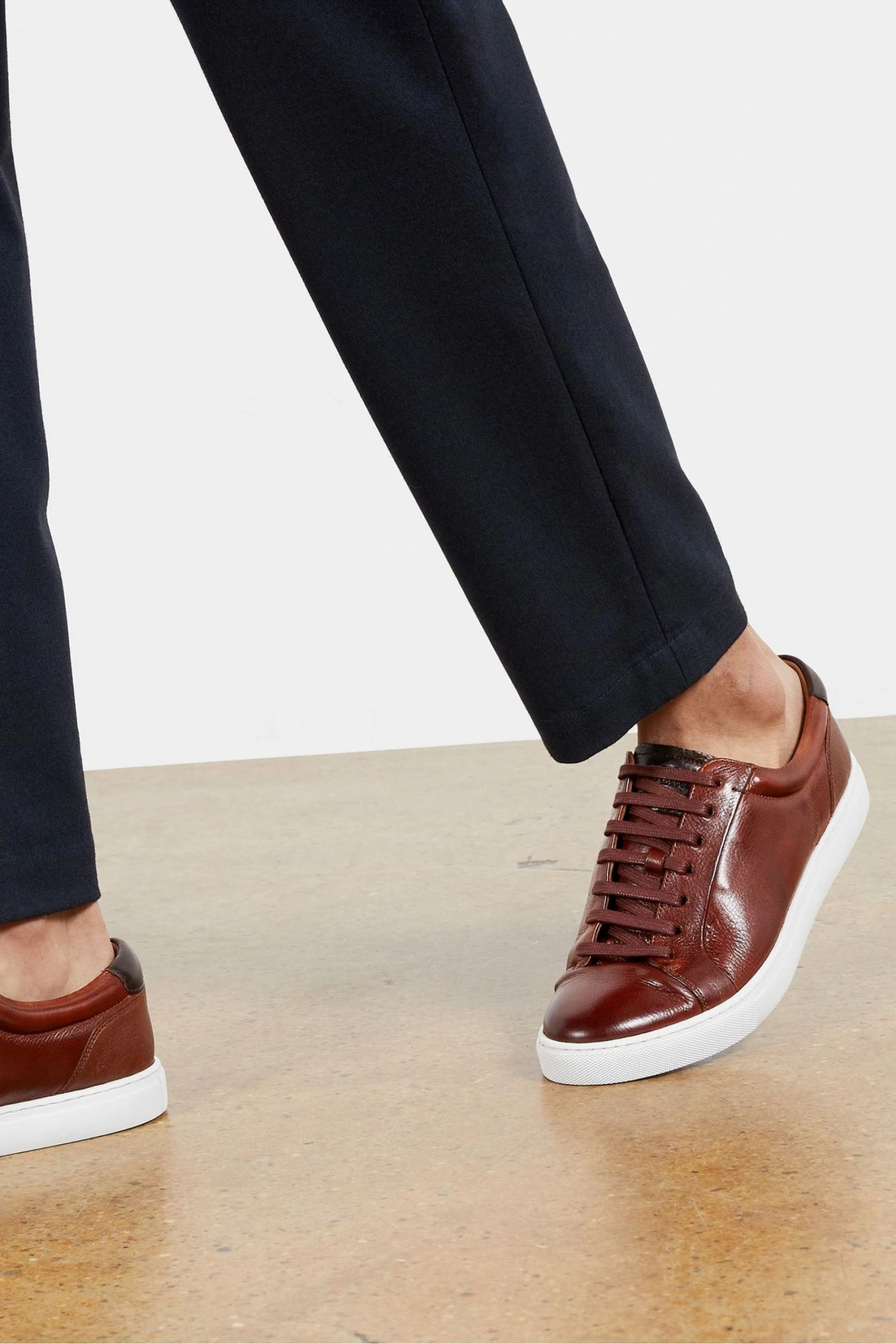 Ted Baker Brown Udamo Leather Trainers 7 Ted Baker Brown Udamo Leather Trainers - Image 5