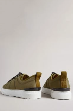 Ted Baker Mens Green Oliver Recycled Nylon Low-Top Sneakers 9 Ted Baker Mens Green Oliver Recycled Nylon Low-Top Sneakers -tedbaker Shop Online unnamed file 3572