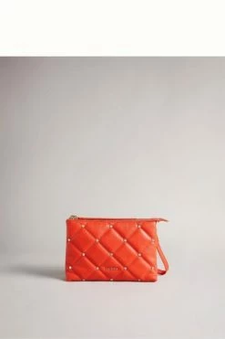 Ted Baker Red Parrker Quilted Studded Mini Cross-Body Bag -tedbaker Shop Online unnamed file 360