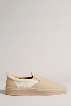 Ted Baker Mens Brown Simmon Nubuck Casual Elastic Sneakers -tedbaker Shop Online unnamed file 3635