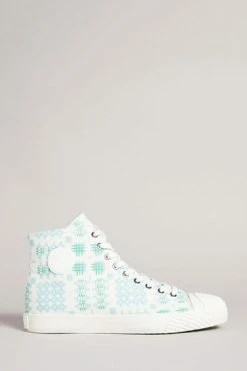 Ted Baker Rranip White Printed Canvas High-Top Sneakers -tedbaker Shop Online unnamed file 3687