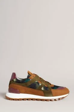 Featured Products 15 Ted Baker Andraen Khaki Green Camo Printed Runner Sneakers