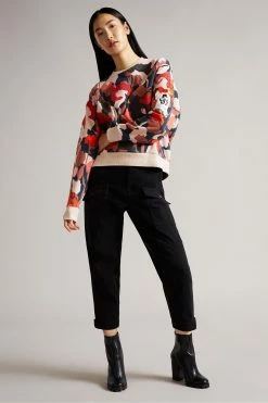Ted Baker Pink Printed Sweat Top -tedbaker Shop Online unnamed file 3714