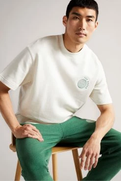 Ted Baker Natural Shandon Short Sleeved Relaxed Fit Sweater -tedbaker Shop Online unnamed file 3795