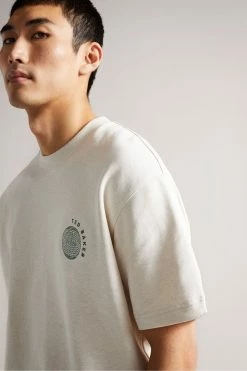 Ted Baker Natural Shandon Short Sleeved Relaxed Fit Sweater -tedbaker Shop Online unnamed file 3798