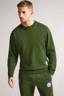 Ted Baker Linford Khaki Active Jersey Sweatshirt -tedbaker Shop Online unnamed file 3818