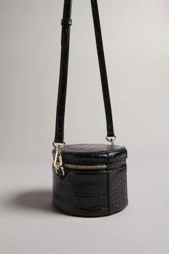 Ted Baker Black Croc Detail PU Mini Drum Bag -tedbaker Shop Online unnamed file 382