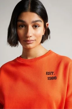 Ted Baker Red T Smile Graphic Sweat Top -tedbaker Shop Online unnamed file 3823