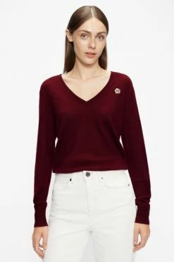 Ted Baker Red Abiygal Merino Edit V-Neck Top 13 Ted Baker Red Abiygal Merino Edit V-Neck Top -tedbaker Shop Online unnamed file 3854