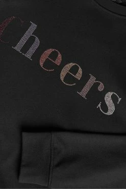 Ted Baker Black Zarah Cheers Sweatshirt -tedbaker Shop Online unnamed file 3904