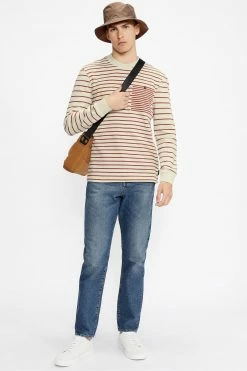 Ted Baker White Koncall Striped Lightweight Sweat Top -tedbaker Shop Online unnamed file 3909
