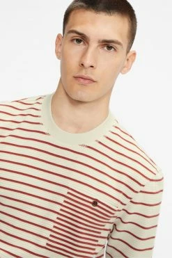 Ted Baker White Koncall Striped Lightweight Sweat Top -tedbaker Shop Online unnamed file 3910