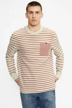 Ted Baker White Koncall Striped Lightweight Sweat Top -tedbaker Shop Online unnamed file 3911