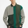Ted Baker Green Otlyrun Ls Striped Rugby Top