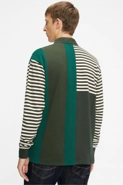Ted Baker Green Otlyrun Ls Striped Rugby Top -tedbaker Shop Online unnamed file 3925