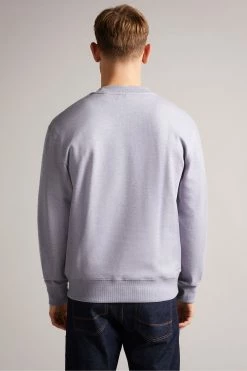 Ted Baker Mens Purple Carick Long Sleeved Embroidered Flower Sweatshirt -tedbaker Shop Online unnamed file 3967