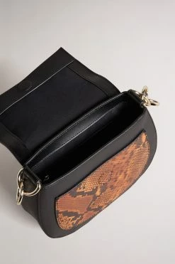 Ted Baker Darcels Black Branded Webbing Snake Effect Cross Body Bag -tedbaker Shop Online unnamed file 398