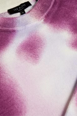 Ted Baker Mens Purple Wardour Spray Dyed Crew Neck Sweatshirt -tedbaker Shop Online unnamed file 3981