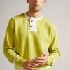 Ted Baker Lime Green Cultra Long Sleeve Henley Sweatshirt
