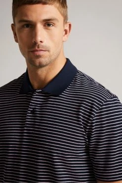 Ted Baker Blue Ravens Short Sleeve Striped Pique Polo Shirt -tedbaker Shop Online unnamed file 4003