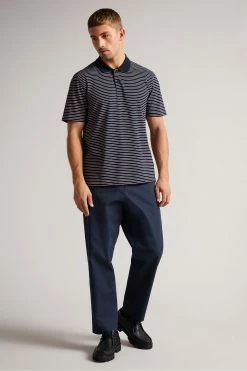 Ted Baker Blue Ravens Short Sleeve Striped Pique Polo Shirt -tedbaker Shop Online unnamed file 4005