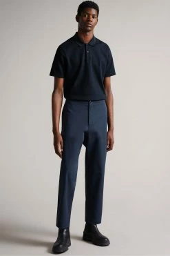 Ted Baker Blue Kelty Short Sleeve Heavy Twill Polo Shirt -tedbaker Shop Online unnamed file 4010