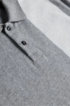 Ted Baker Grey Marl Chiping Short Sleeve 'T' Print Polo Shirt -tedbaker Shop Online unnamed file 4054