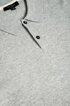 Ted Baker Grey Marl Nixan Knitted Textured Polo Shirt -tedbaker Shop Online unnamed file 4060