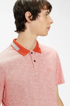 Ted Baker Orange Dalmor Short Sleeve Space Dyed Polo Shirt -tedbaker Shop Online unnamed file 4079
