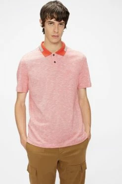 Ted Baker Orange Dalmor Short Sleeve Space Dyed Polo Shirt -tedbaker Shop Online unnamed file 4081