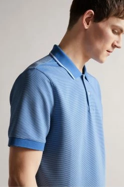 Ted Baker Ellerby Blue Short Sleeve Striped Polo Shirt -tedbaker Shop Online unnamed file 4099