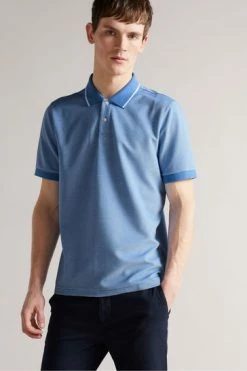 Ted Baker Ellerby Blue Short Sleeve Striped Polo Shirt -tedbaker Shop Online unnamed file 4101